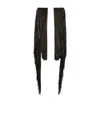 Sportmax Fringed Gloves In Black