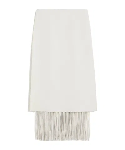 Sportmax Fringed Skirt In Neutral