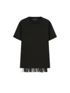 Sportmax Fringe Detail Jersey T-shirt In Black