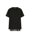 Sportmax Fringe Detail Jersey T-shirt In Black