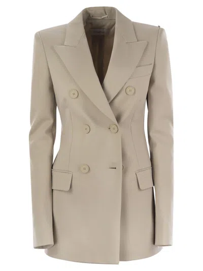 Sportmax Frizzo Double-breasted Blazer In Beige