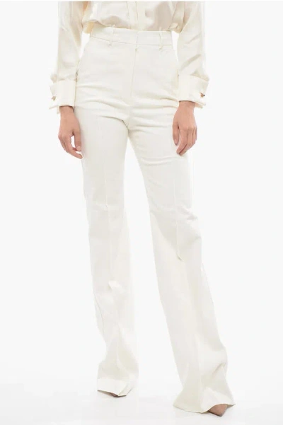Sportmax Front Pleated Augusta Palazzo Pants In White