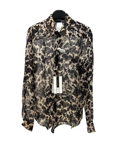Sportmax Full-length Printed Shirt In Black
