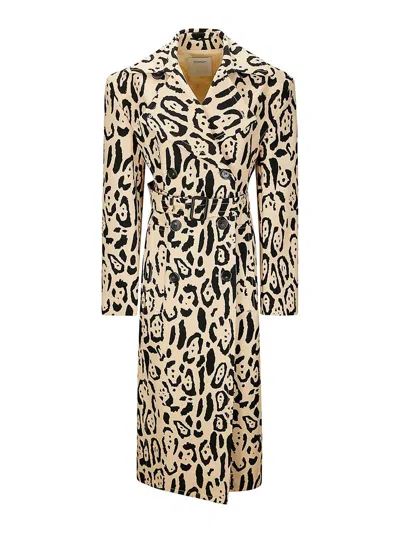 Sportmax Maculed Cotton Trench Coat