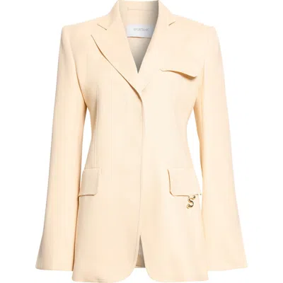 Sportmax Gabardine Blazer In Yellow