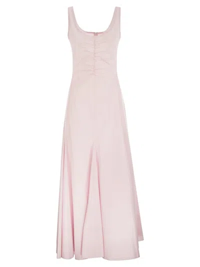Sportmax Galante - Fit And Flare Cotton Dress In Pink