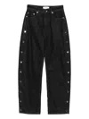 Sportmax High Waist Wide Leg Denim Trousers In Black