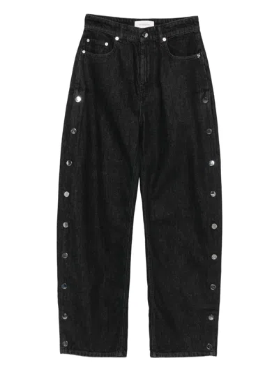 Sportmax Galante Side-button Jeans In Black