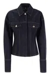Sportmax Denim Jacket With Chest Pockets And Contrast Stitching In Blue