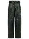 Sportmax 'garbo' Black Nappa Leather Pants In Black