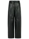 Sportmax 'garbo' Black Nappa Leather Pants In Black