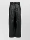 Sportmax 'garbo' Black Nappa Leather Pants In Black