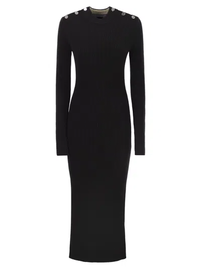 Sportmax Garibo Pure Wool Knit Dress In Black