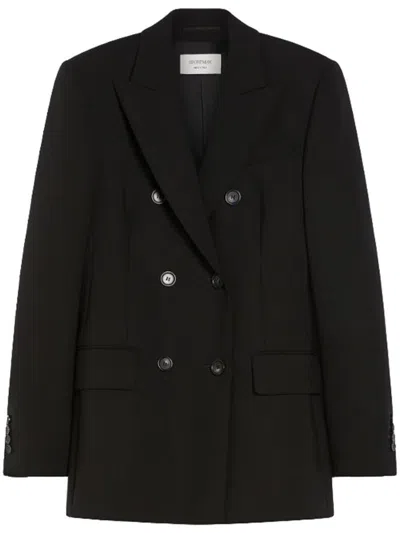 Sportmax Fitted Stretch Wool Blazer In Black
