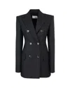 Sportmax Gelly Black Stretch Wool Blazer In Black
