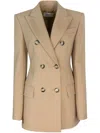 Sportmax Blazer Gelly In Lana Stretch Marrone In Nude