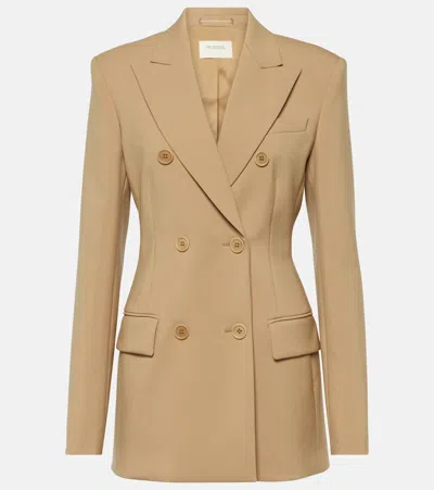 Sportmax Gelly Tailored Wool Blazer In Beige
