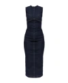 Sportmax Geranio Denim Midi Dress In Black