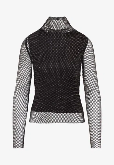 SPORTMAX GERARDA CRYSTAL MESH TOP