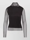 Sportmax Valdai Embellished Fishnet Crop Top In Black
