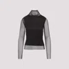 Sportmax Gerarda Crystal Top With Stand-up Collar In Black