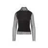 Sportmax Gerarda Crystal Top With Stand-up Collar In Black