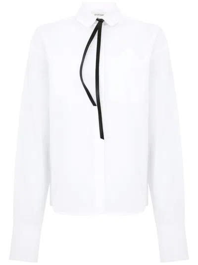 SPORTMAX GESSO SHIRT IN COTTON WITH TIE