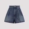 Sportmax Ghirba High-waist Denim Shorts In Medio Vintage
