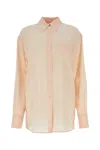 Sportmax Sheer Fabric Collared Shirt With Pleated Back In Pink