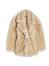 Sportmax "rosaria" Jacket In Ecofur In Brown
