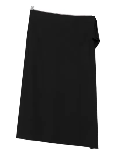 Sportmax Giambo Midi Skirt In Black