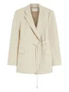 Sportmax Belted Blazer In Neutral