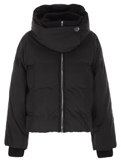 Sportmax Glizia - Short Water-repellent Down Jacket In Black
