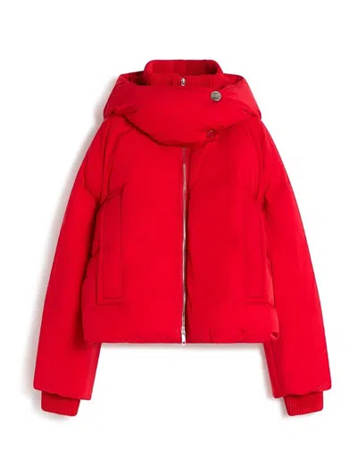 Sportmax Glizia Short Anti-drip Down Jacket In Red