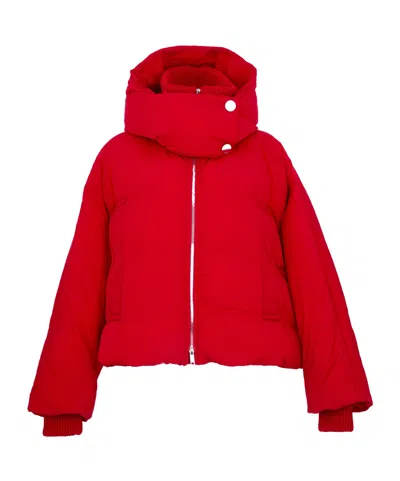 Sportmax Glizia Zip-up Down Jacket In Red
