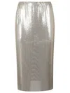 Sportmax Sequin-embellished High-rise Midi Skirt In Golden