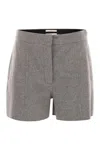 Sportmax Tailored Grey Shorts With Pressed Pleats And Classic Detailing In Gray