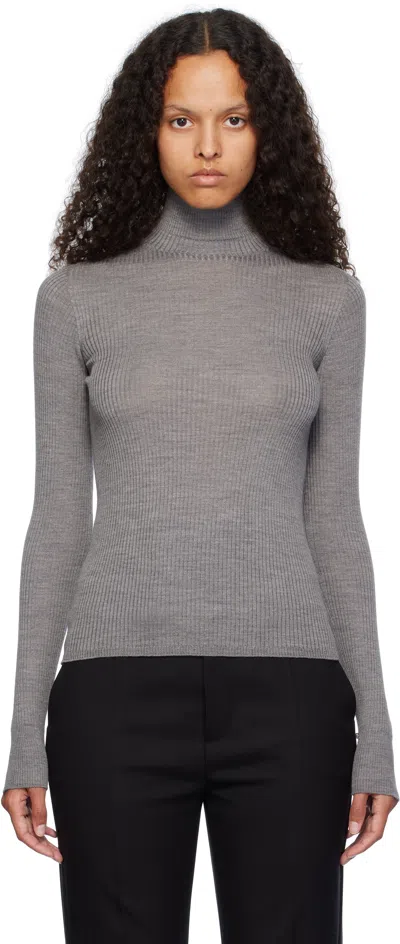 Sportmax Gray Flavia Turtleneck In 007 Medium Grey