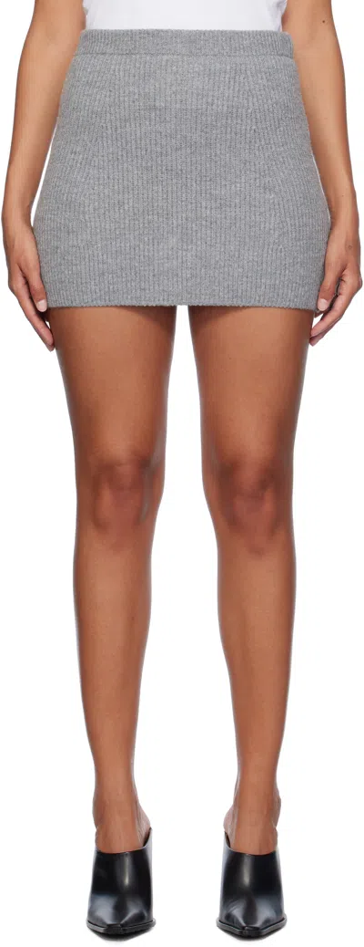 SPORTMAX GRAY TEIERA MINISKIRT