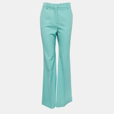 Pre-owned Sportmax Green Wool Blend High Waist Flared Trousers L