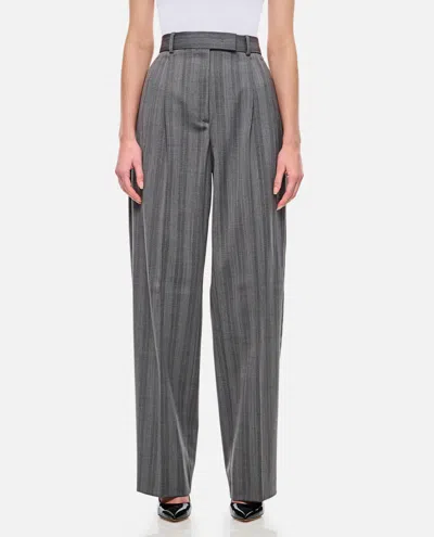 SPORTMAX GREY ANDALO PINSTRIPES PANTS