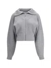Sportmax Grey Zip-up Cardigan In Wool And Cashmere In Gray