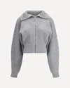 Sportmax Grey Zip-up Cardigan In Wool And Cashmere In Gray