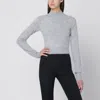Sportmax Grey Cropped Cashmere Sweater In Gray