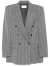 Sportmax Striped Double-breasted Long-sleeved Jacket