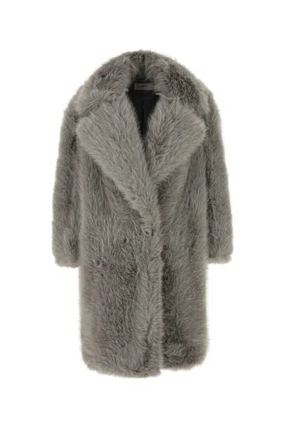 Sportmax Grey Manico Eco Fur In Black