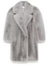 Sportmax Grey Notch-lapel Coat In Gray