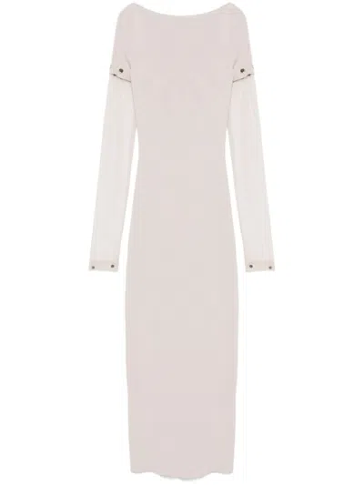 Sportmax Grey Pre Knitted Long Dress