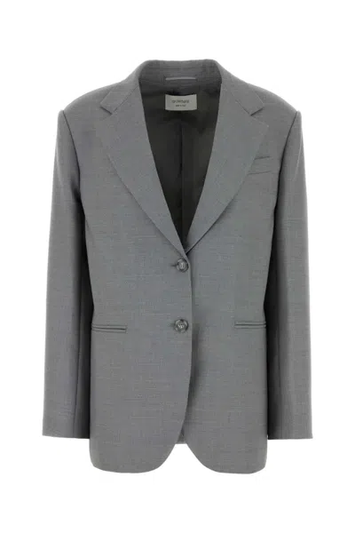 SPORTMAX GREY WOOL BAFFO BLAZER