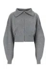 Sportmax Grey Wool Blend Calipso Cardigan In Gray